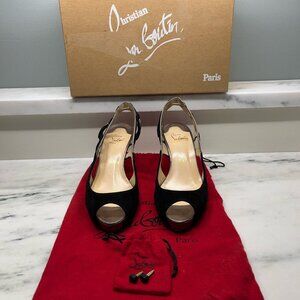 Christian Louboutin Lock Nita Suede Slingback